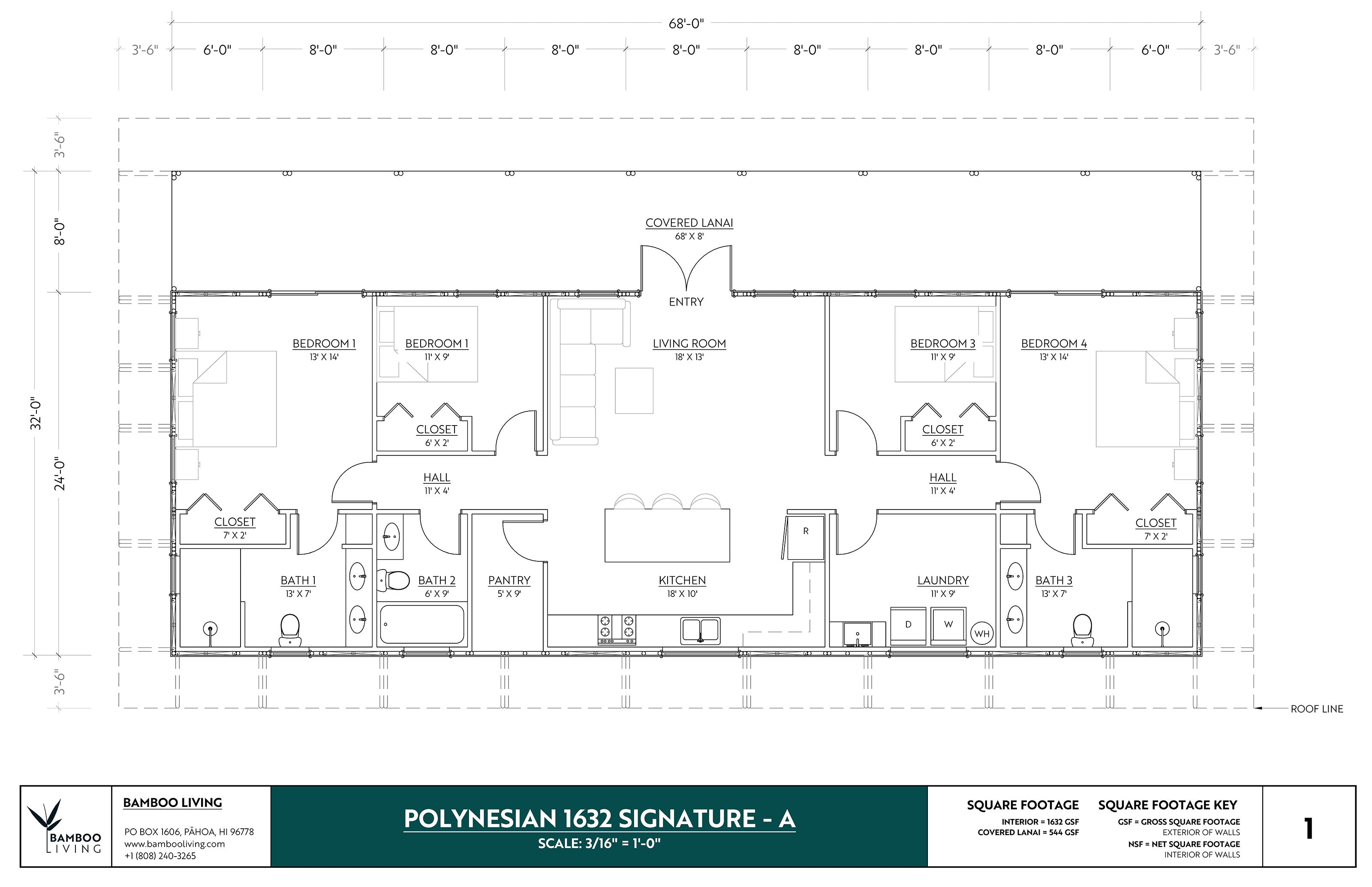 POLYNESIAN 1632 Base Plans