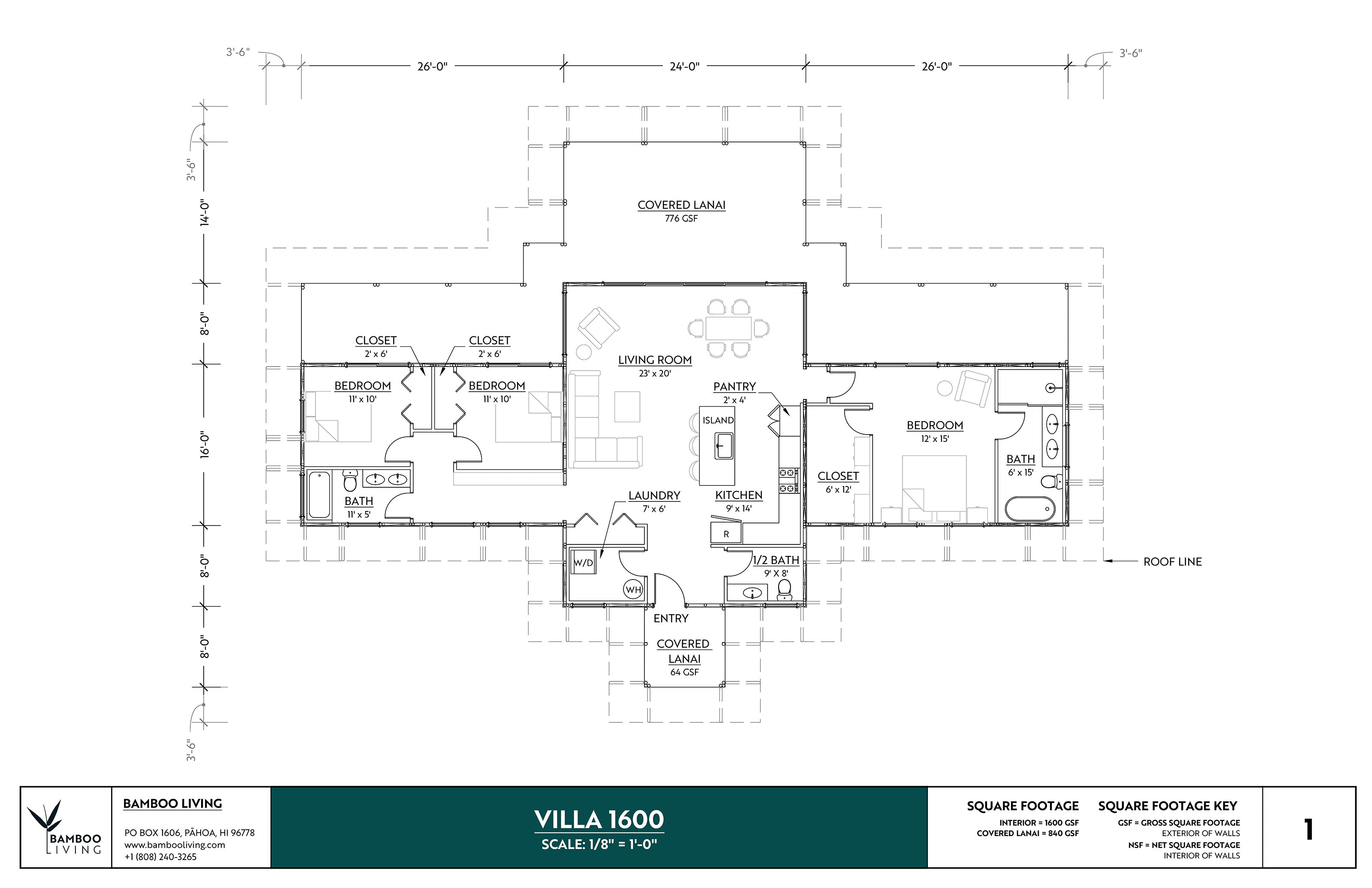 VILLA 1600 Base Plans